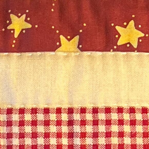 Handmade Folk Art CHICKEN USA FLAG Patchwork Appliqué Quilt Square Wall Hanging - Picture 7 of 11